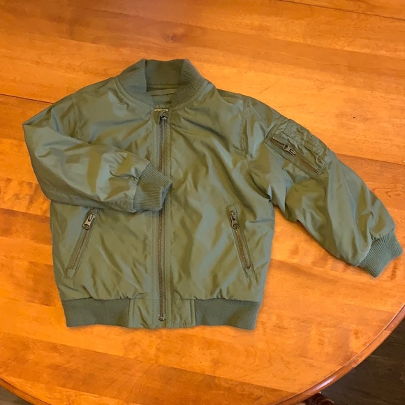 Baby Gap 4T olive green bomber jacket - Picture 1 of 5